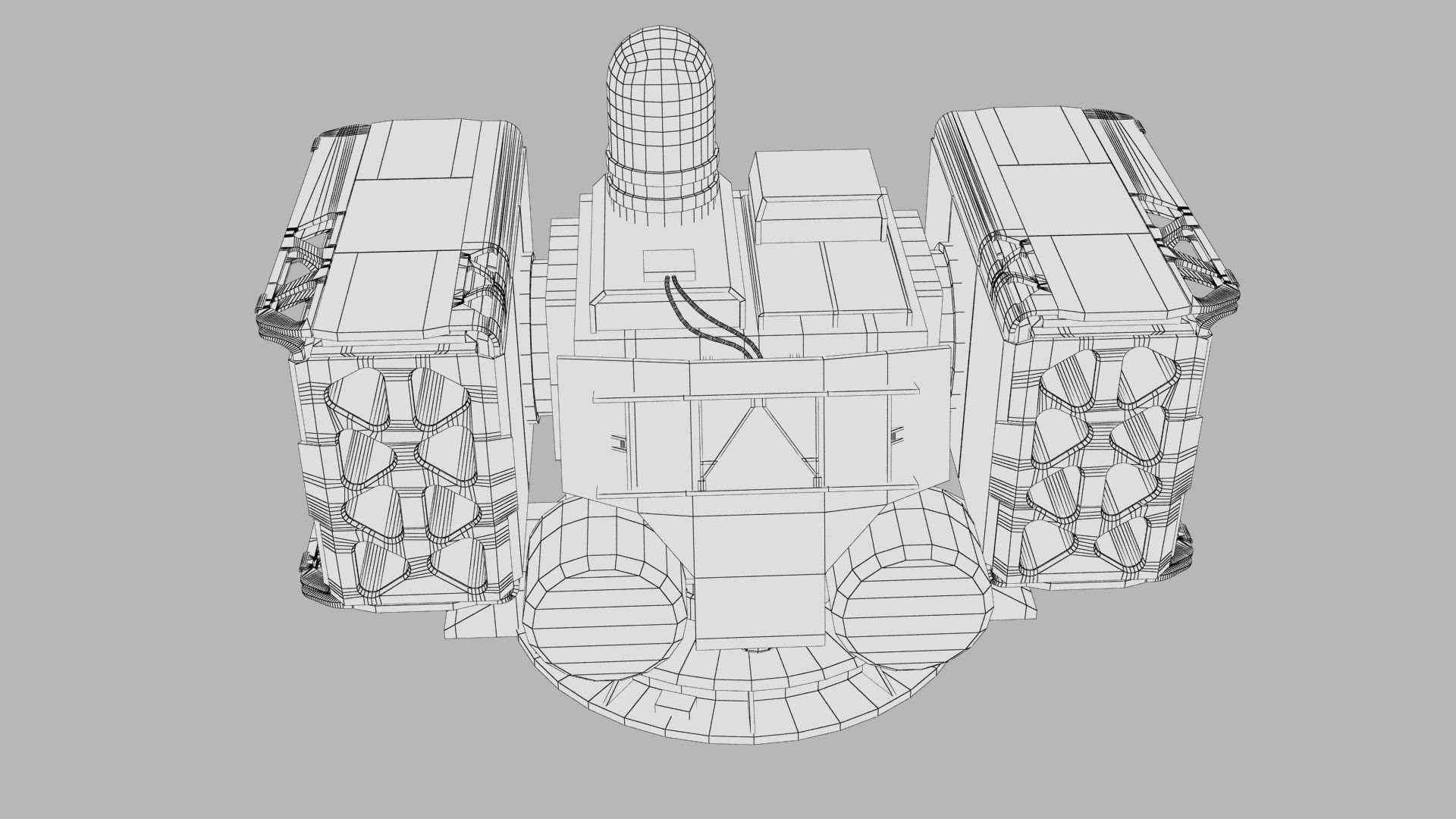 Sci-fi Turret Rocket Launcher Low-poly 3D model_23