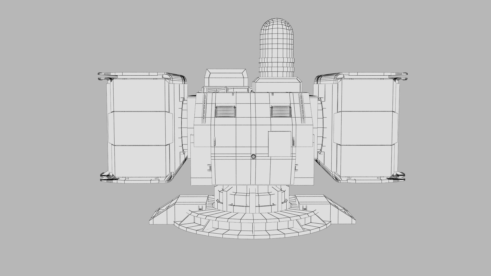 Sci-fi Turret Rocket Launcher Low-poly 3D model_18