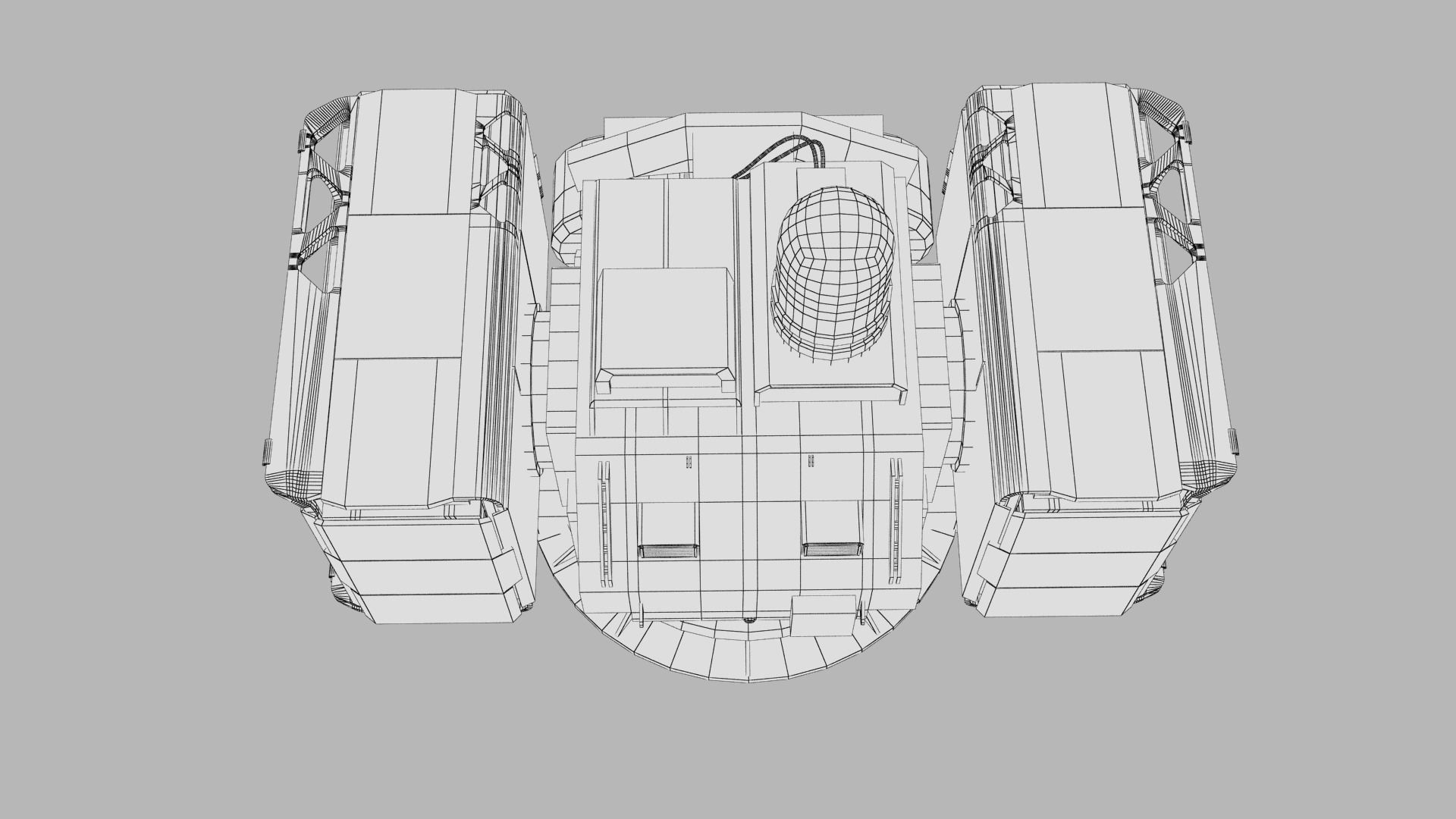Sci-fi Turret Rocket Launcher Low-poly 3D model_19