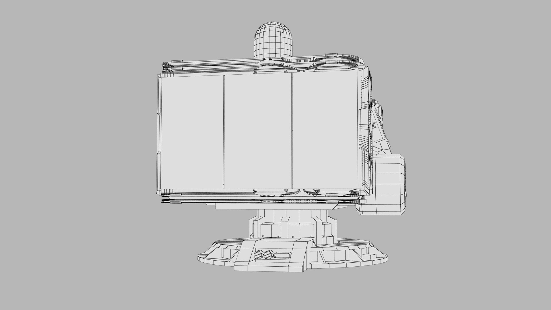 Sci-fi Turret Rocket Launcher Low-poly 3D model_21