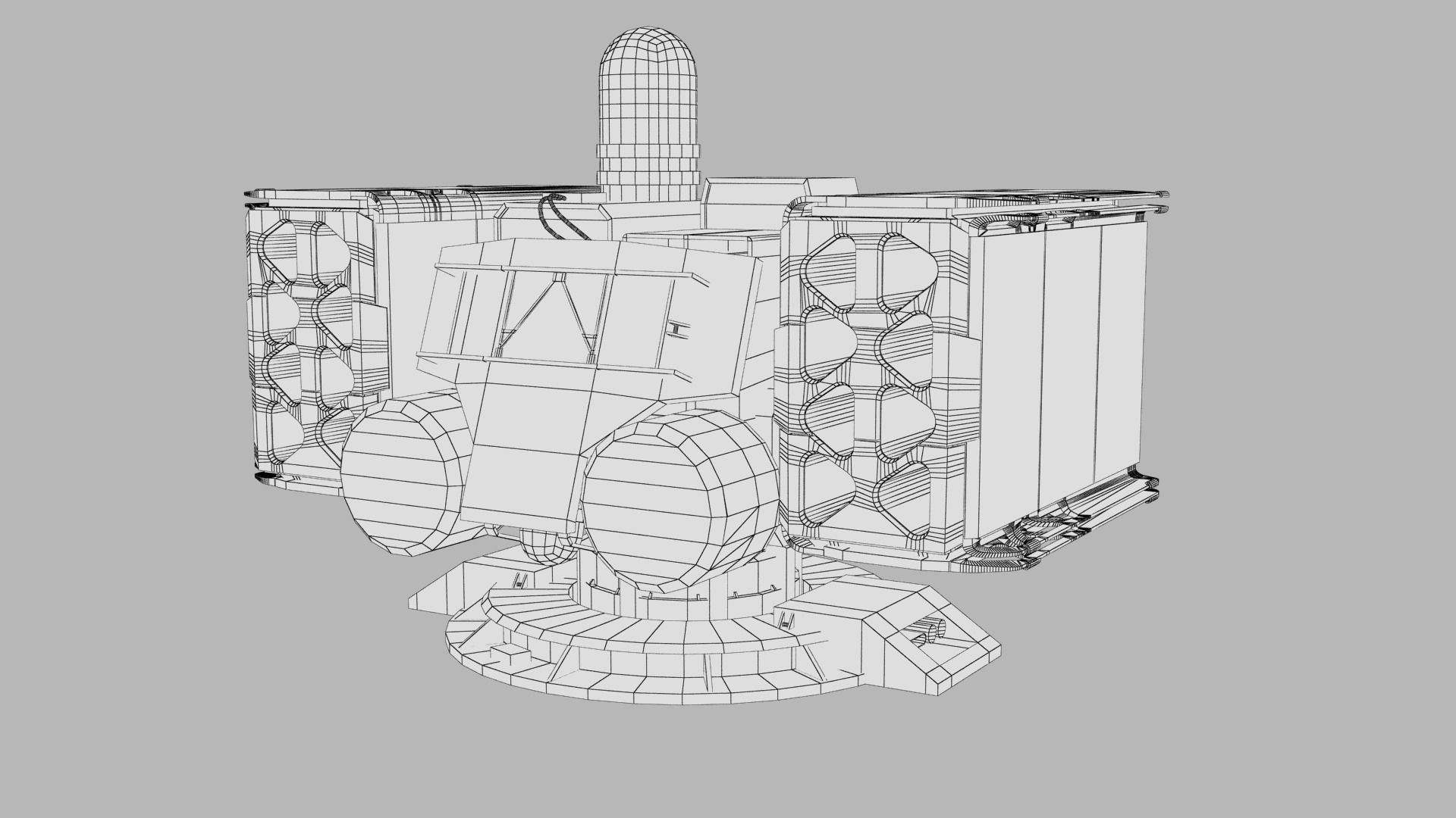 Sci-fi Turret Rocket Launcher Low-poly 3D model_15
