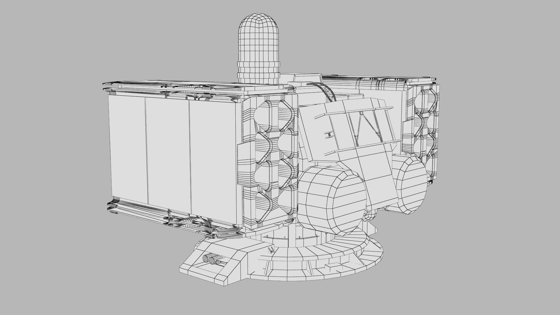 Sci-fi Turret Rocket Launcher Low-poly 3D model_22