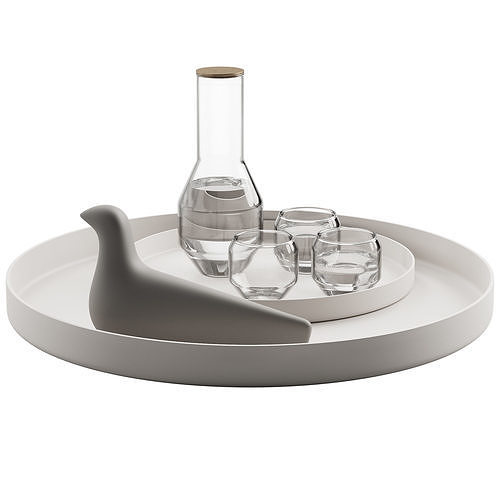 061 Kitchen decor set DISHES atipico angolo carafe set 01 3D model