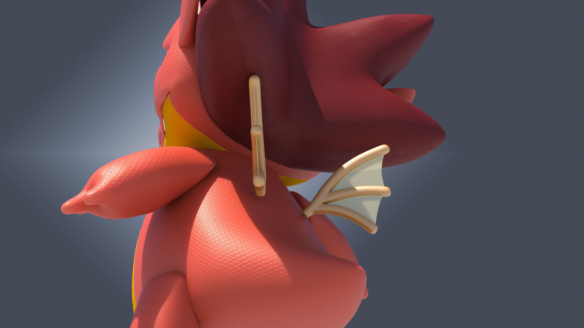 3d Cartoon Dragon Low-poly 3D model_2
