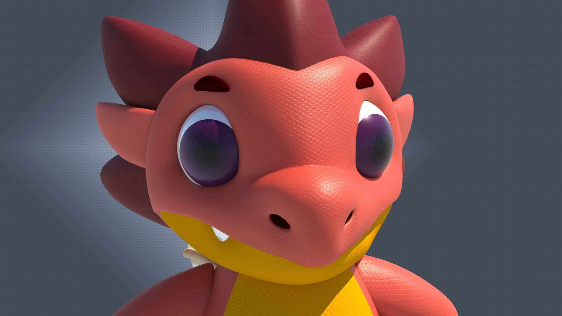 3d Cartoon Dragon Low-poly 3D model_3