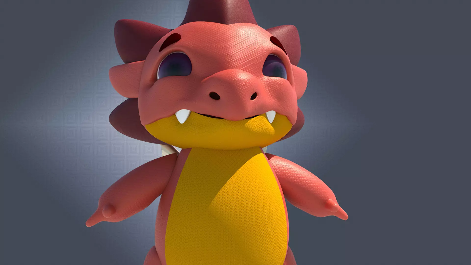 3d Cartoon Dragon Low-poly 3D model_0