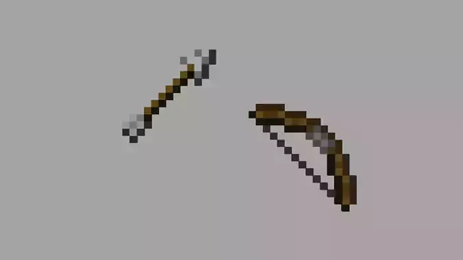Minecraft Bow and Arrow Free low-poly 3D model