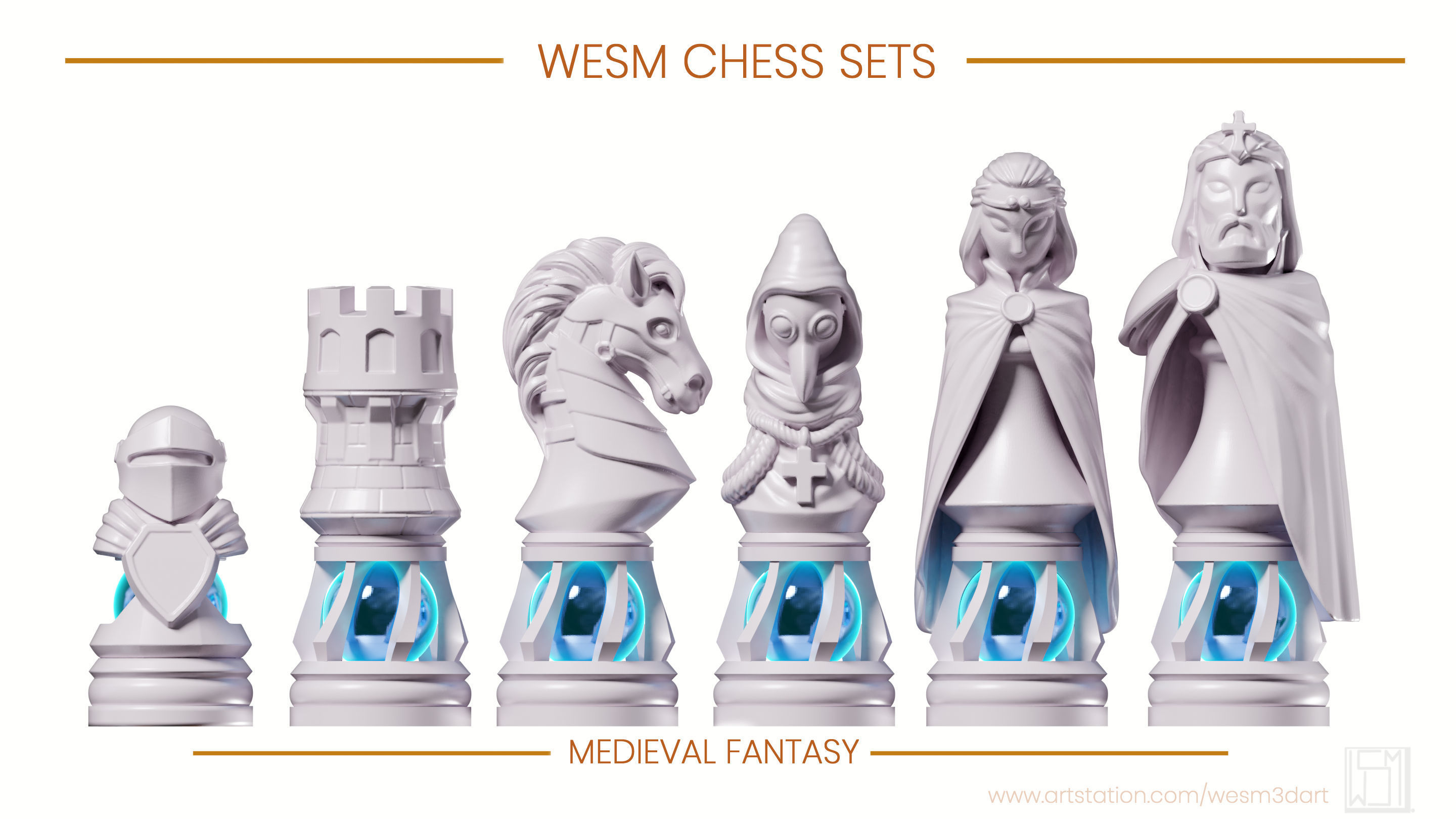 WESM CHESS SETS -LUXO 3D print model_6