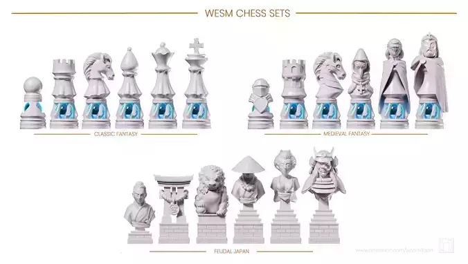 WESM CHESS SETS -LUXO 3D print model