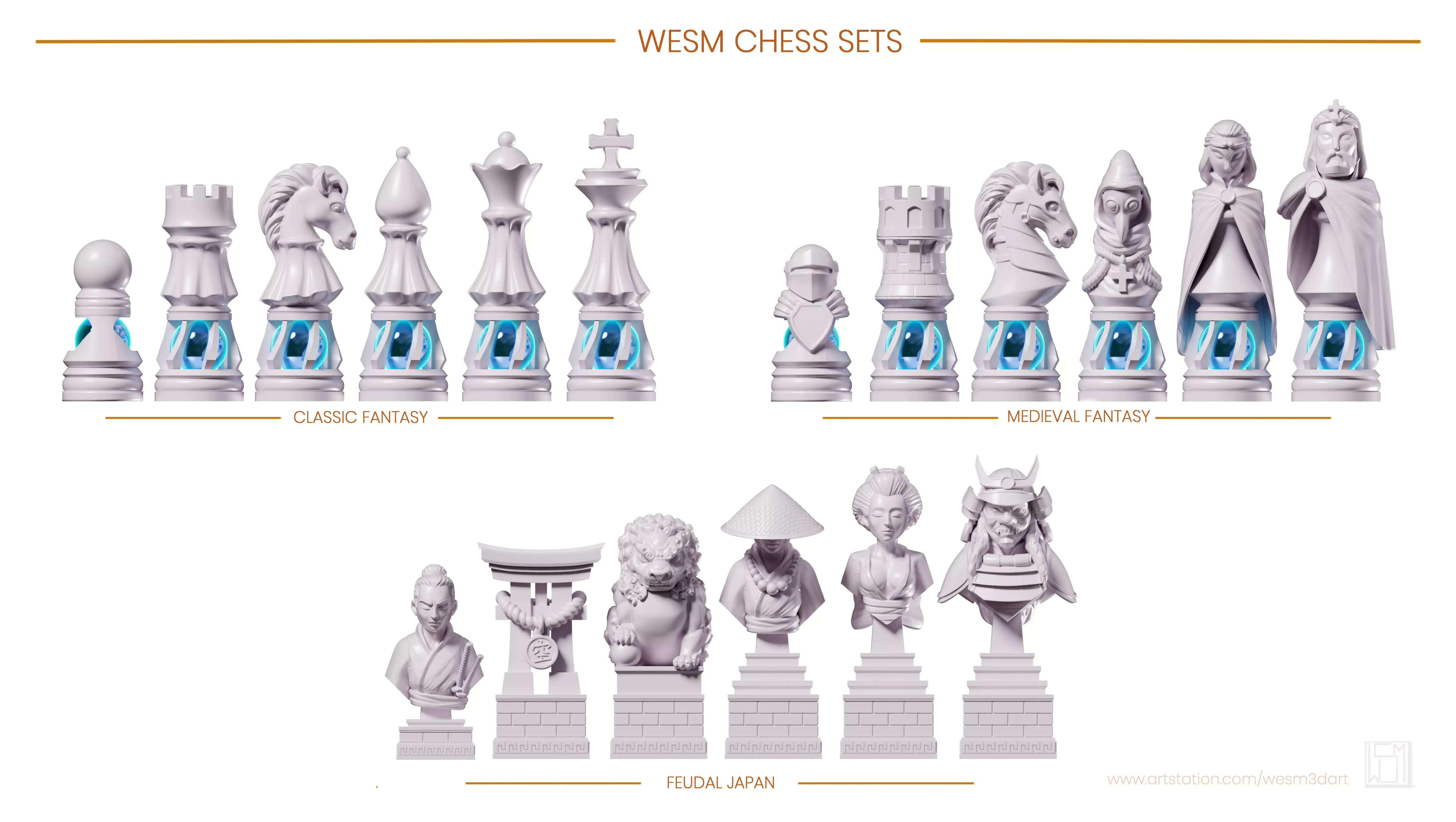 WESM CHESS SETS -LUXO 3D print model_0