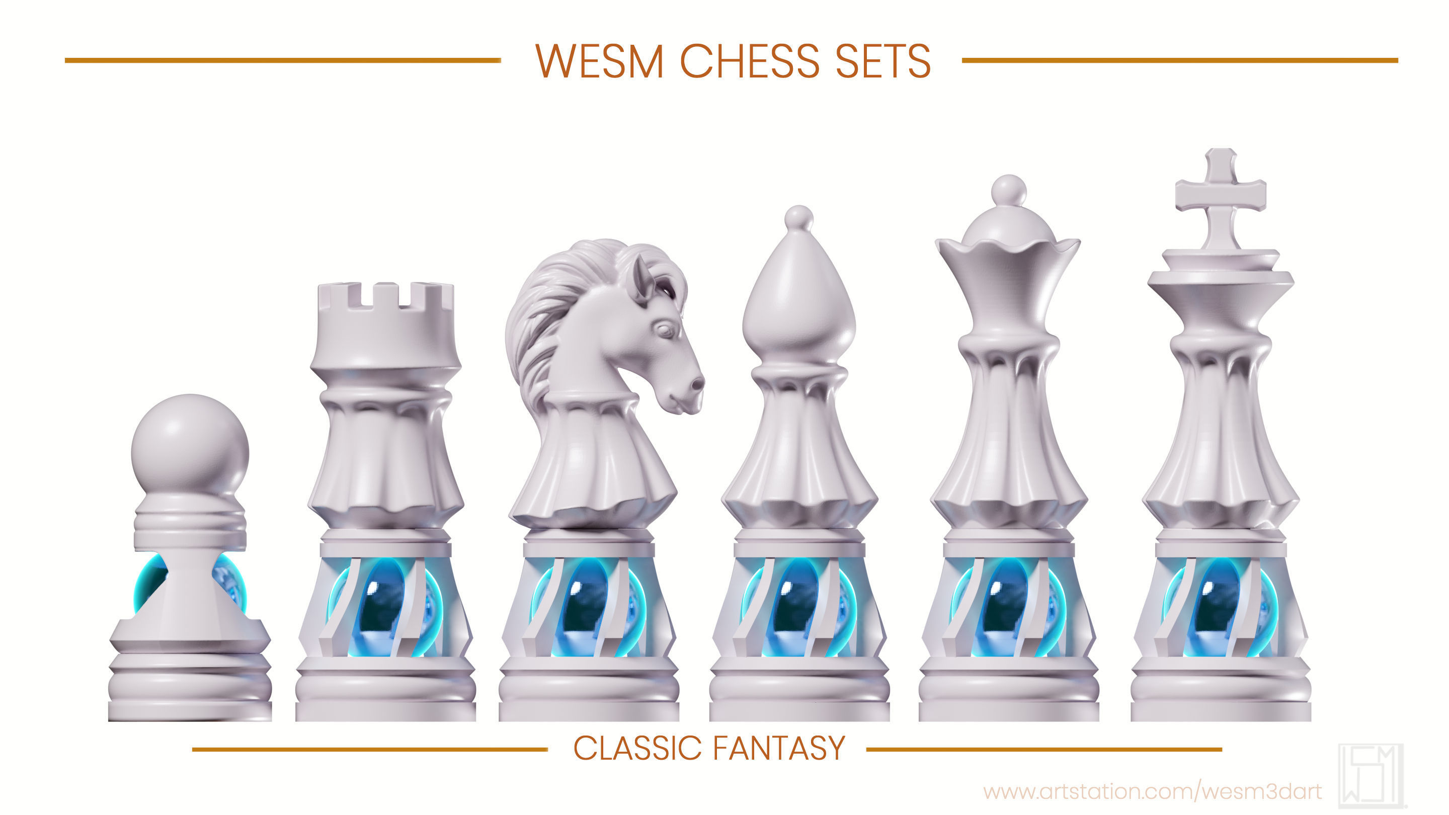 WESM CHESS SETS -LUXO 3D print model_4