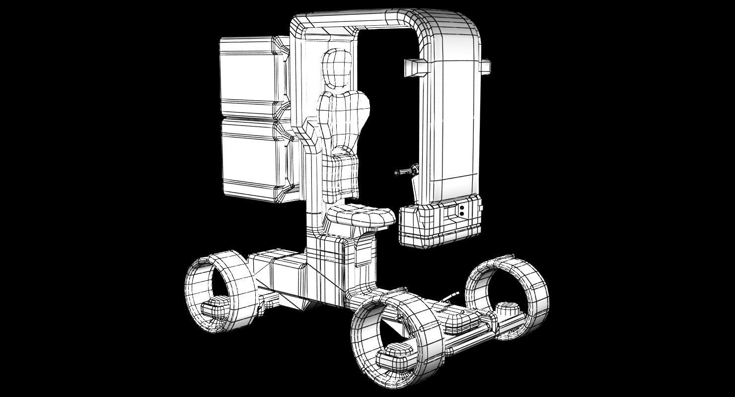Sci-fi Scooter 3D model_14