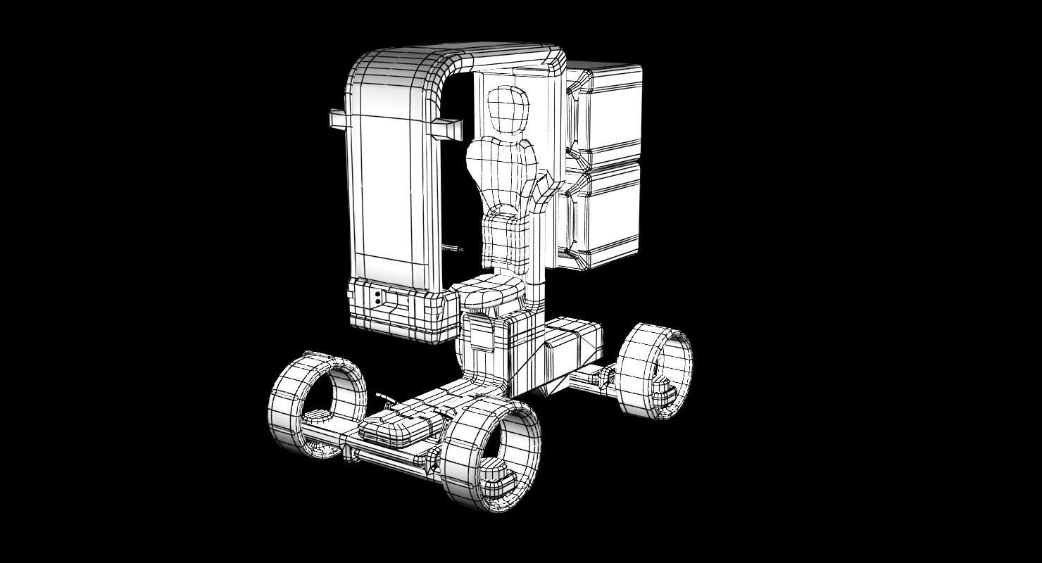 Sci-fi Scooter 3D model_17