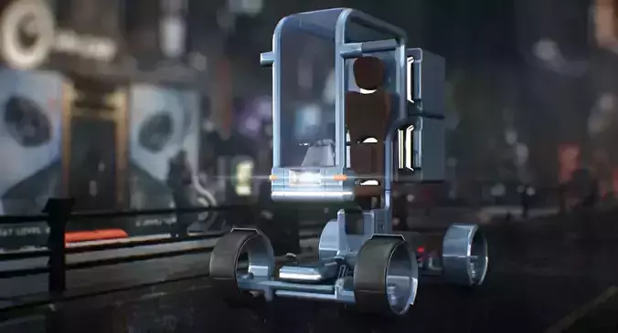 Sci-fi Scooter 3D model