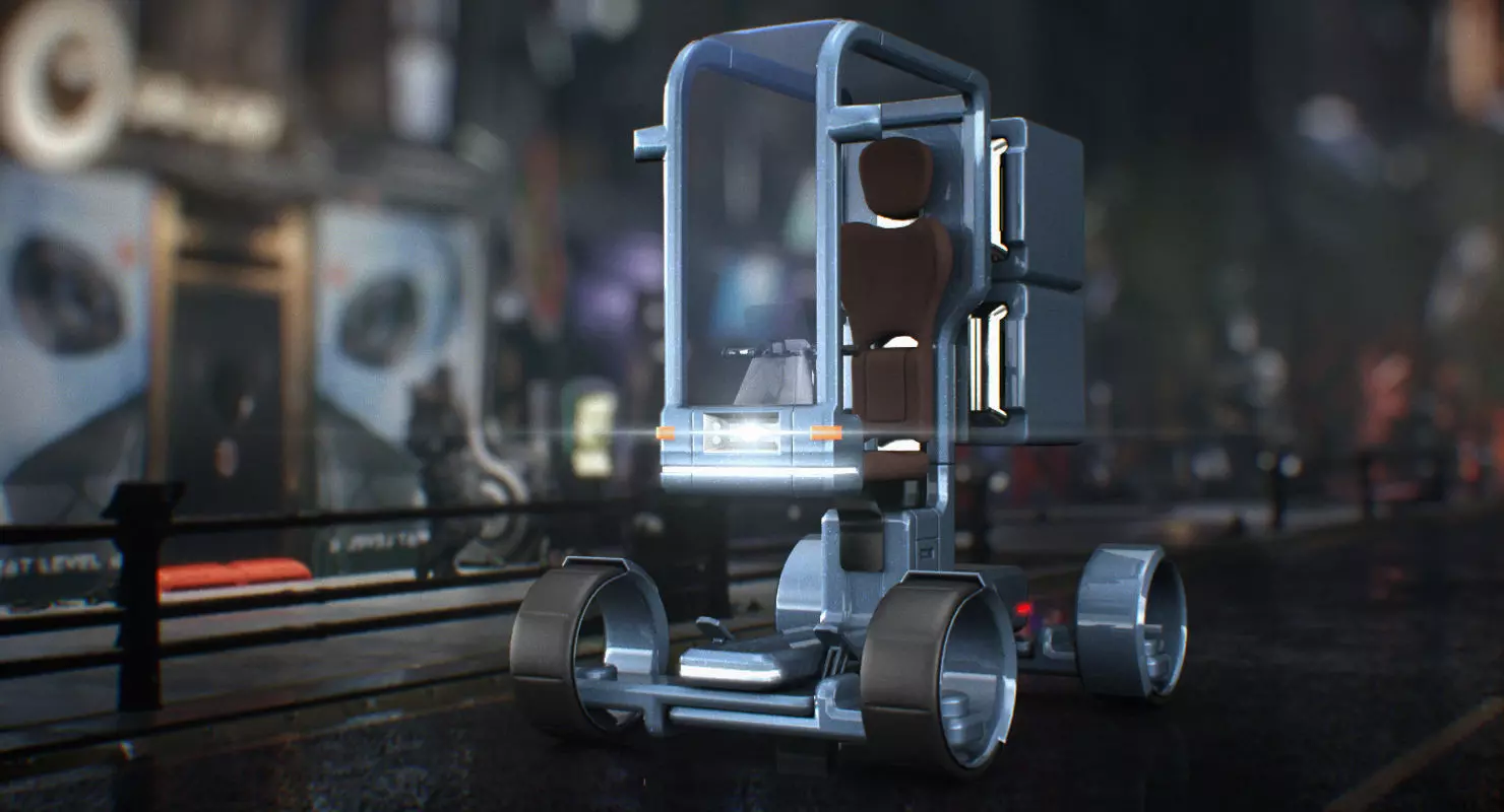 Sci-fi Scooter 3D model_0