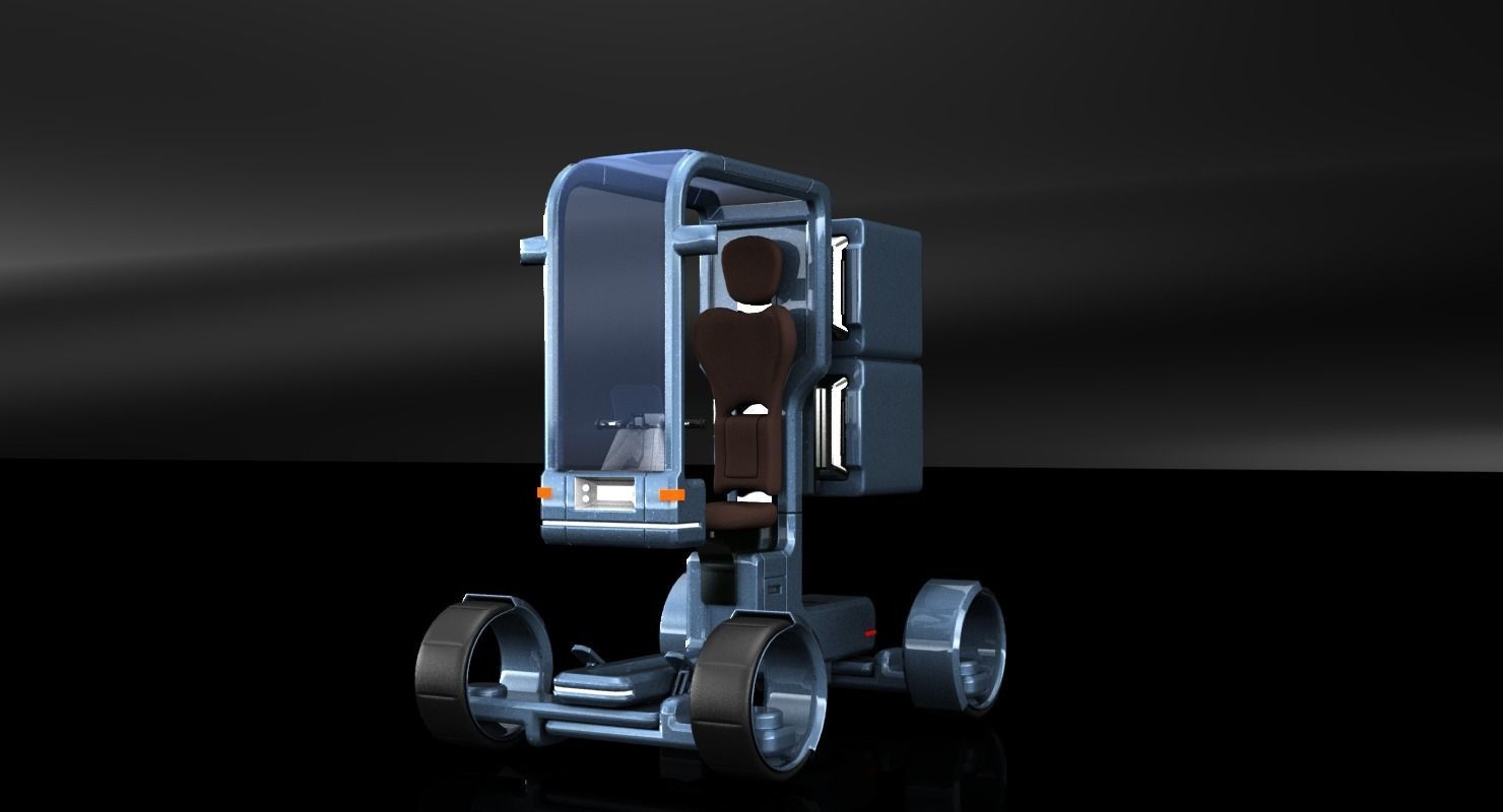 Sci-fi Scooter 3D model_1