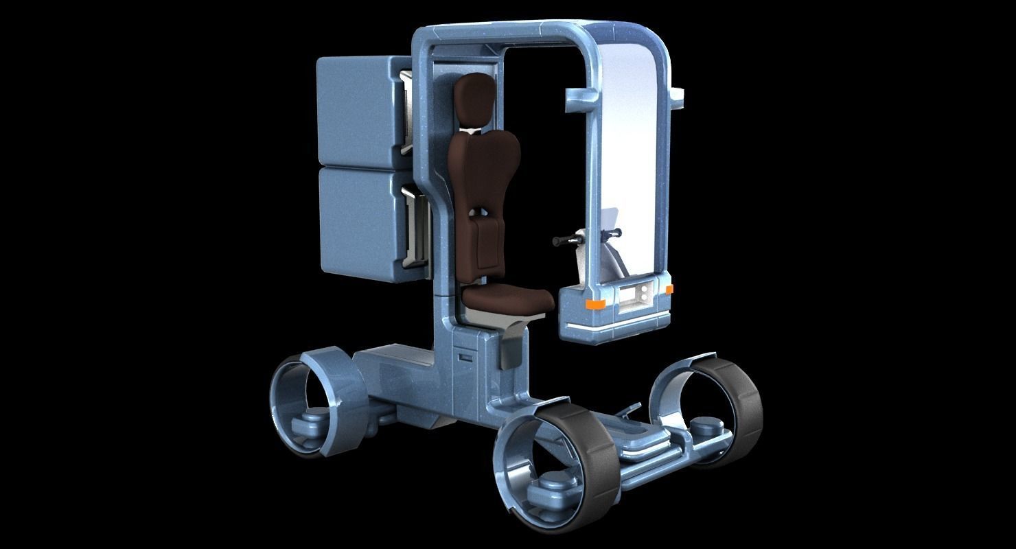 Sci-fi Scooter 3D model_3