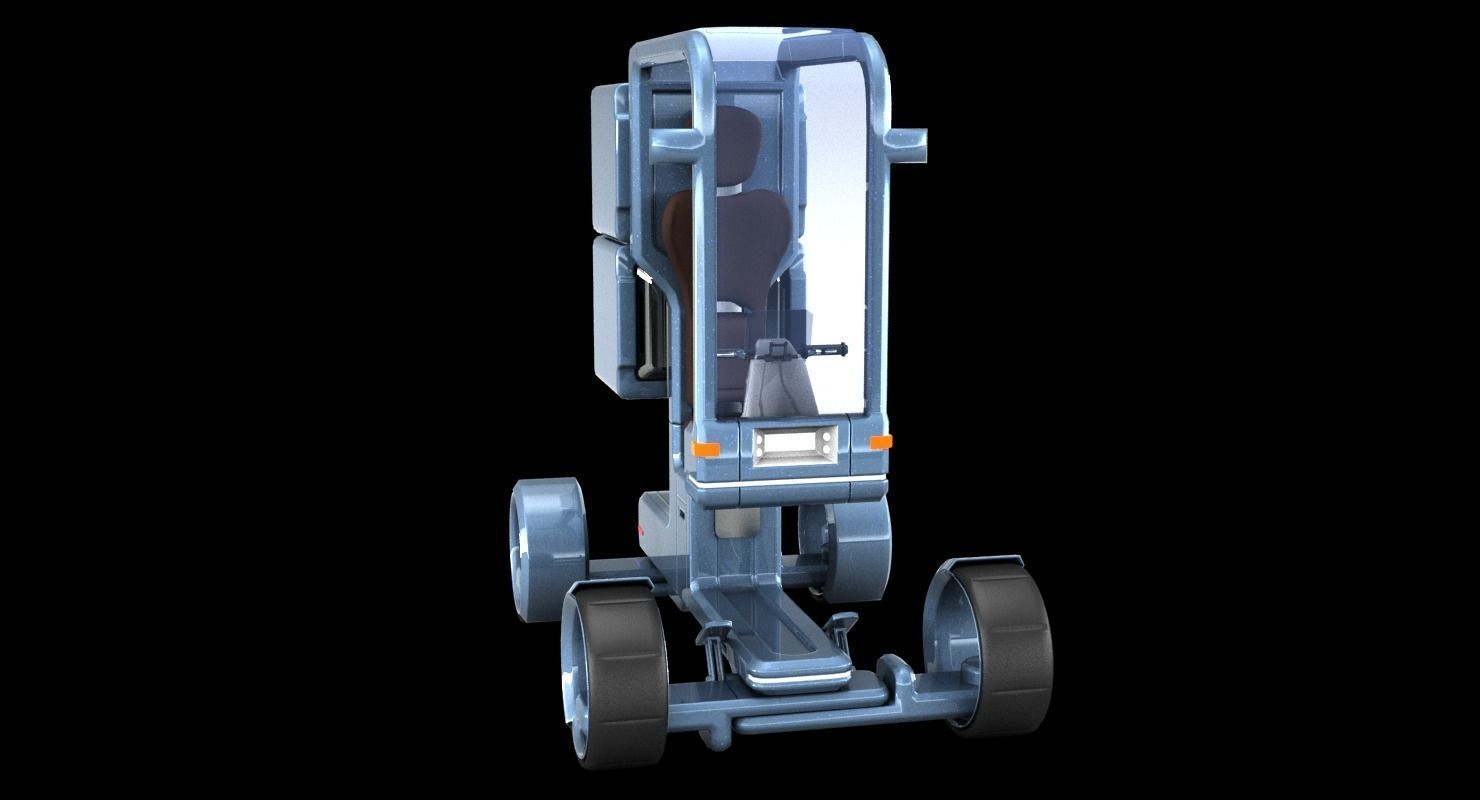 Sci-fi Scooter 3D model_4