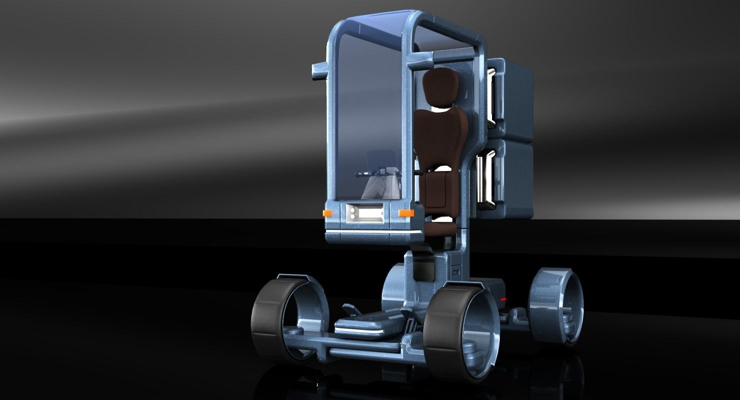 Sci-fi Scooter 3D model_2