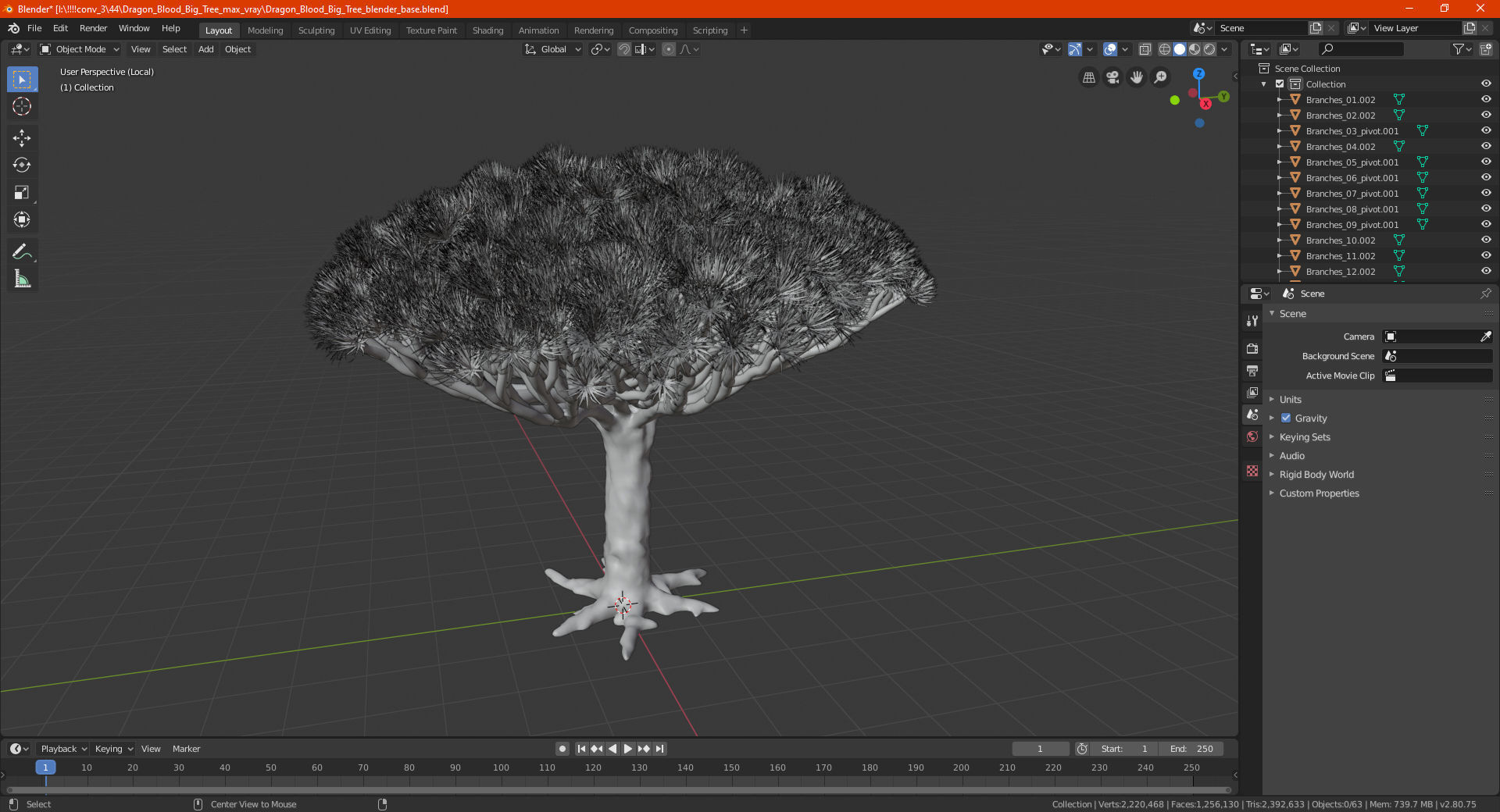 Dragon Blood Big Tree 3D model_29