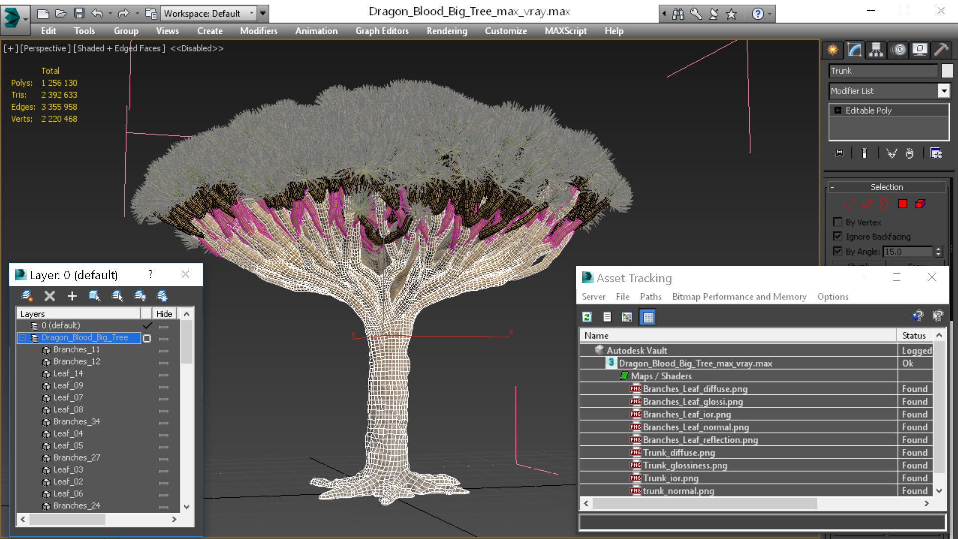 Dragon Blood Big Tree 3D model_19