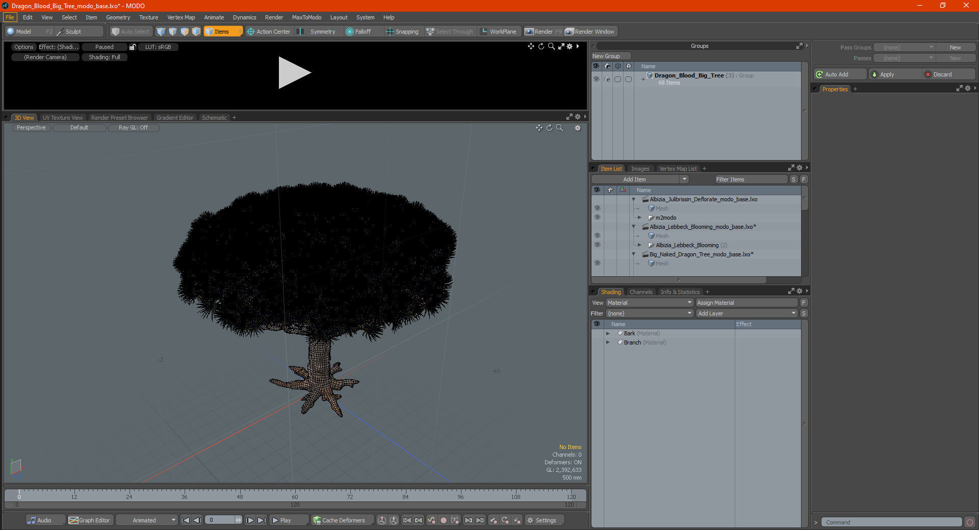 Dragon Blood Big Tree 3D model_30