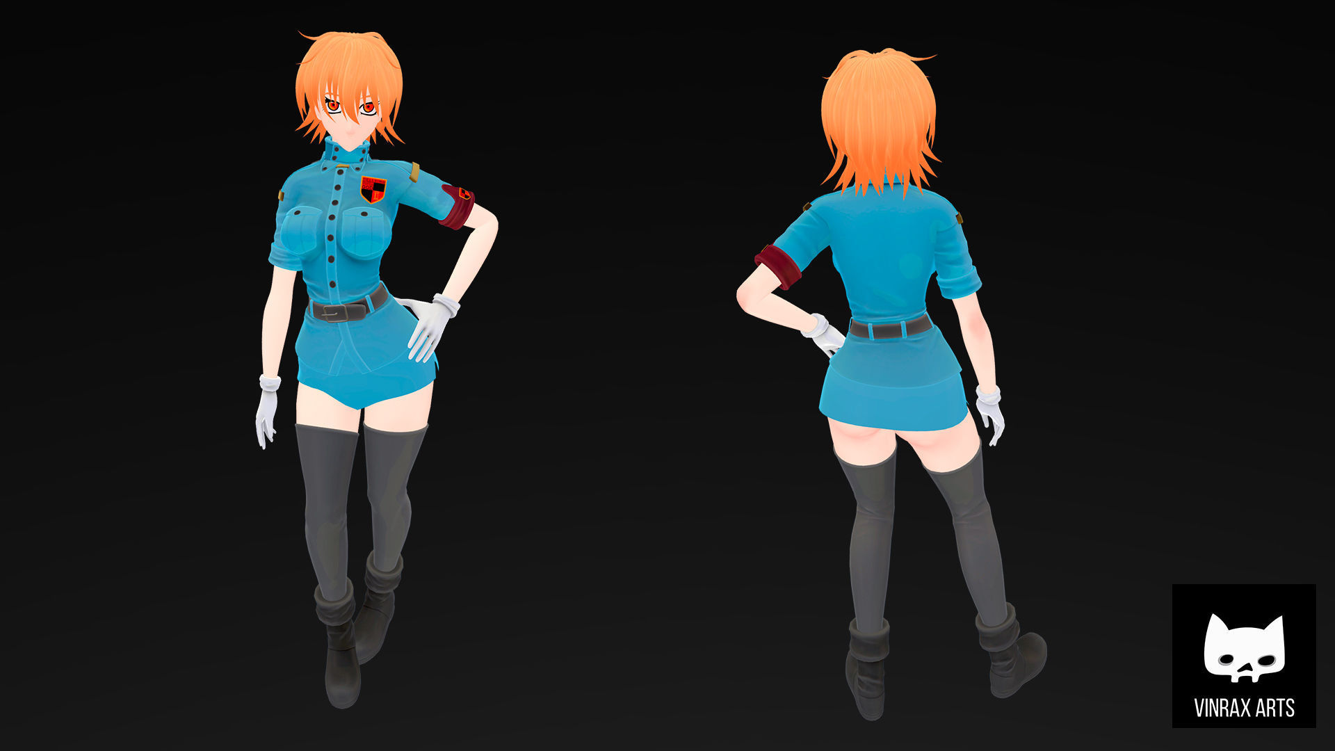 Victoria Seras VRChat Avatar Low-poly 3D model_1