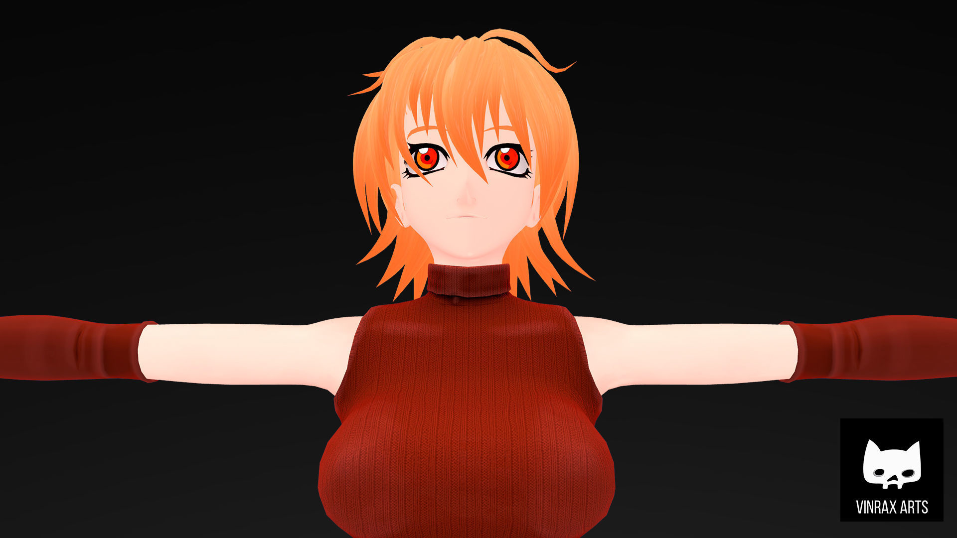 Victoria Seras VRChat Avatar Low-poly 3D model_3