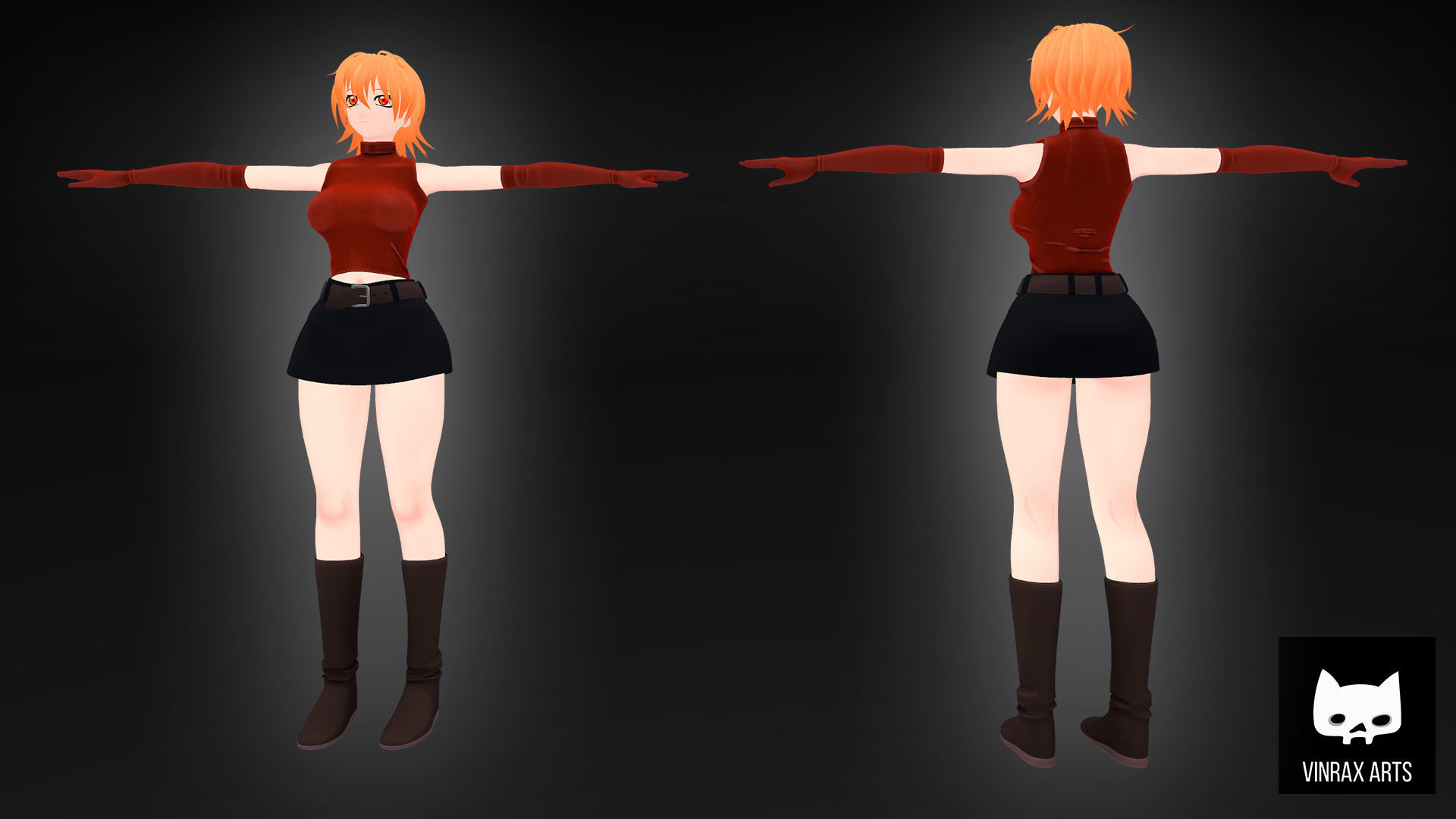 Victoria Seras VRChat Avatar Low-poly 3D model_6