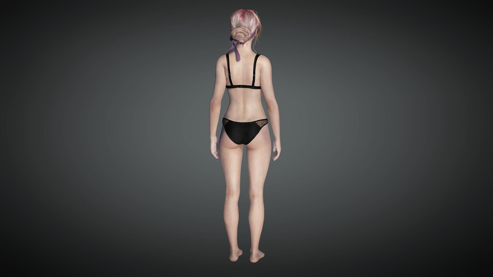 AAA Realistic Female Character 20 Low-poly 3D model_8