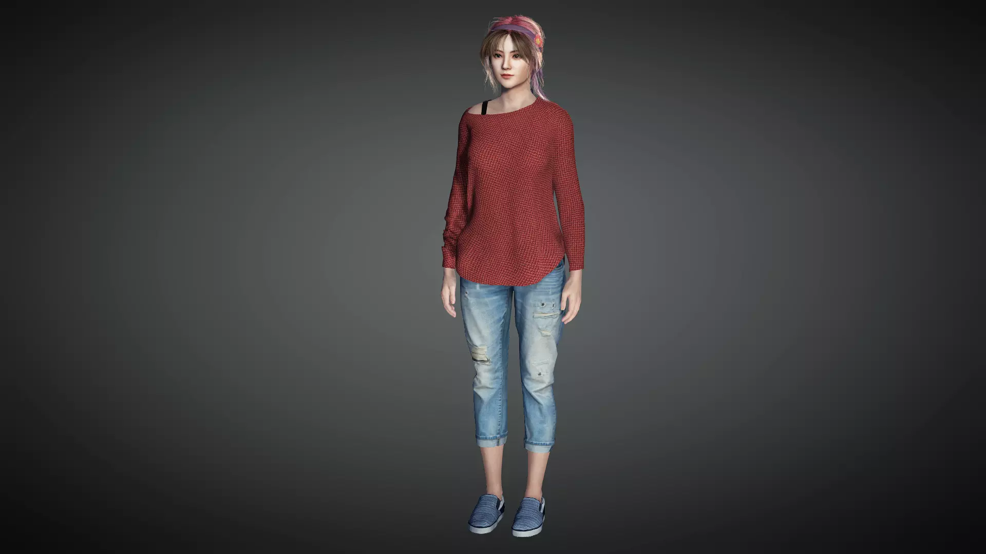 AAA Realistic Female Character 20 Low-poly 3D model_0