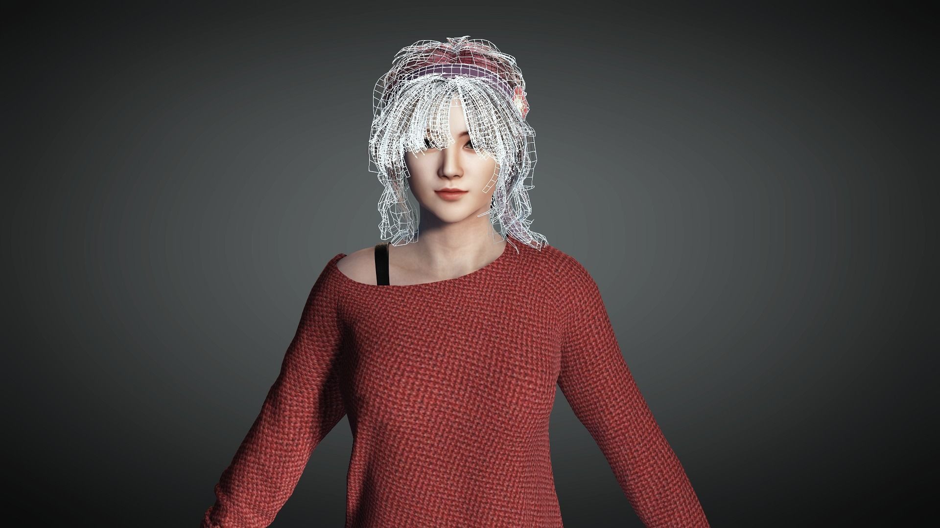 AAA Realistic Female Character 20 Low-poly 3D model_25