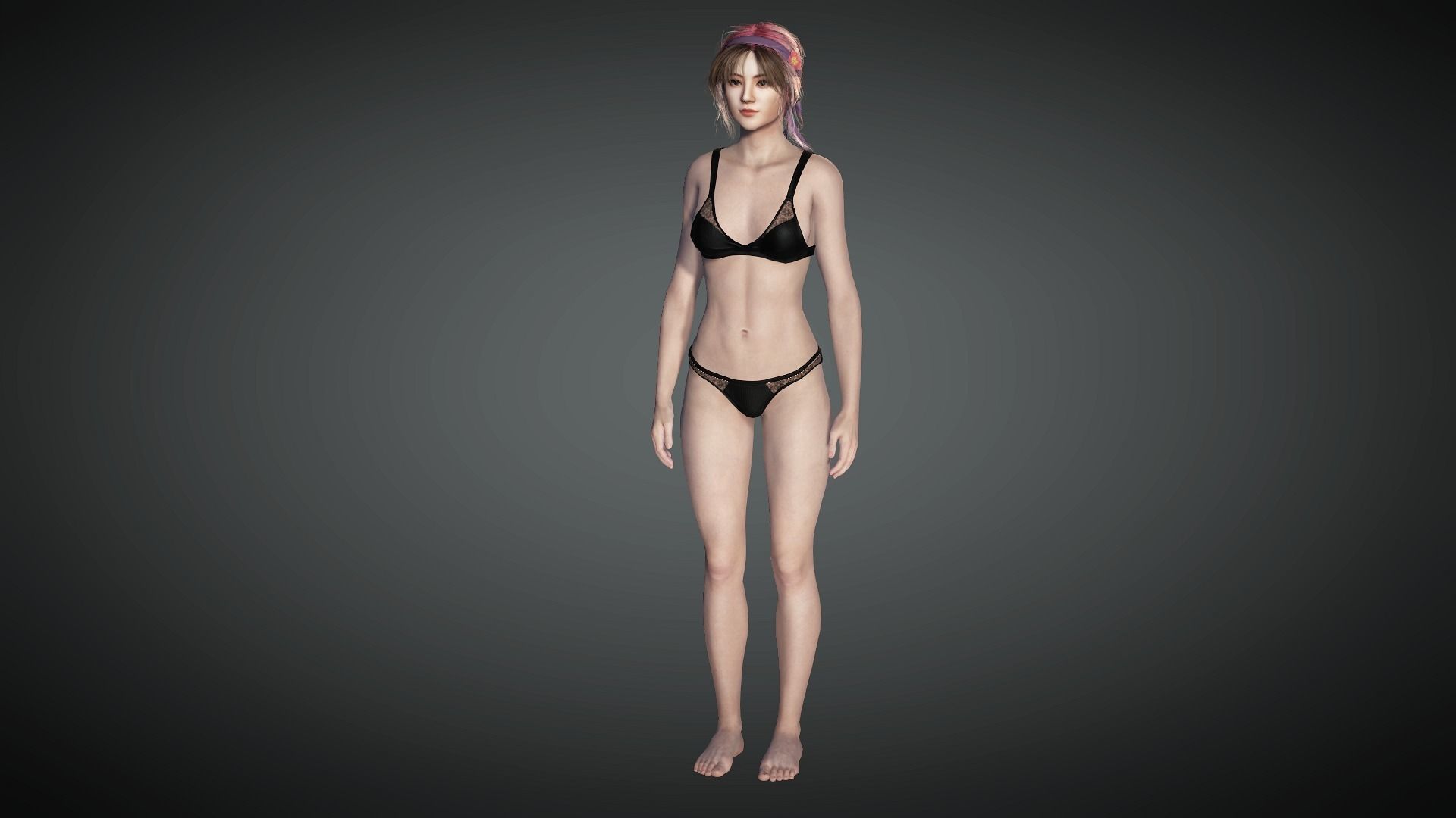 AAA Realistic Female Character 20 Low-poly 3D model_5