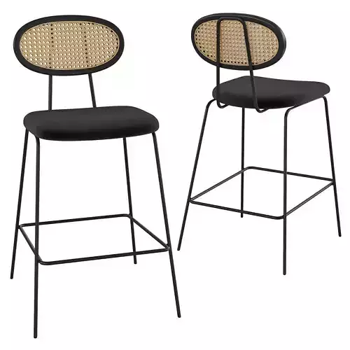 Black Counter Height Bar Stool 