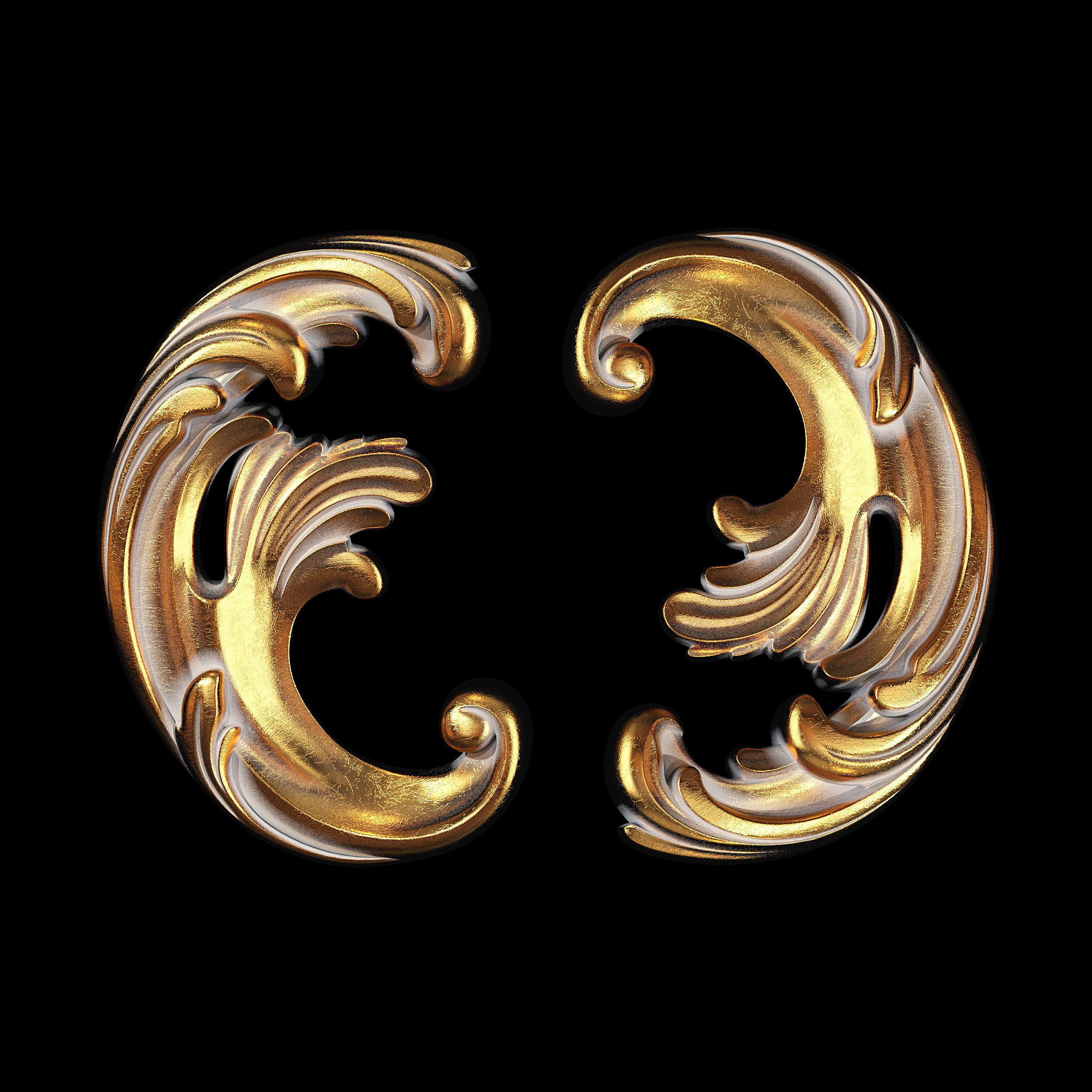 Classic carved 117 3D model_1