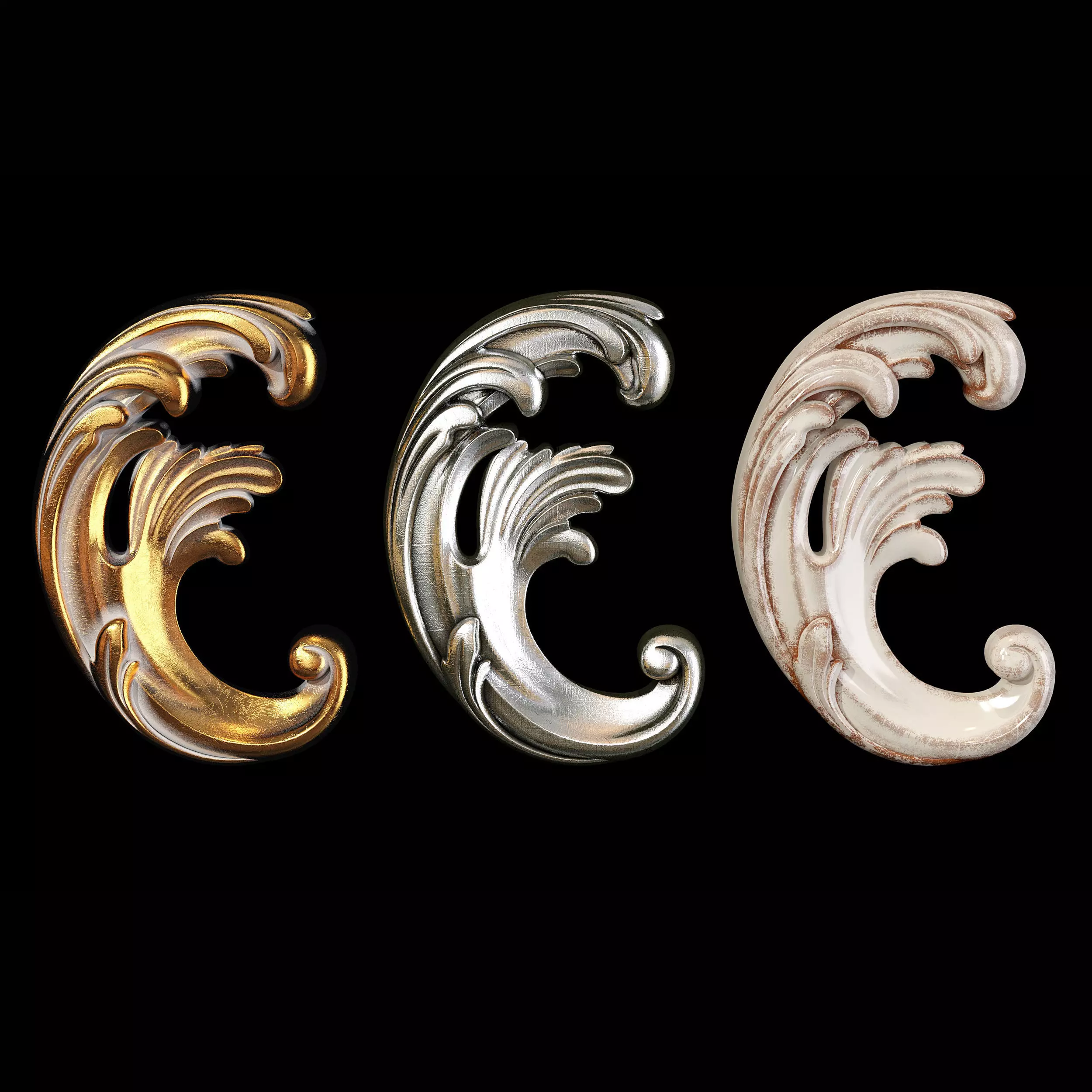 Classic carved 117 3D model_0