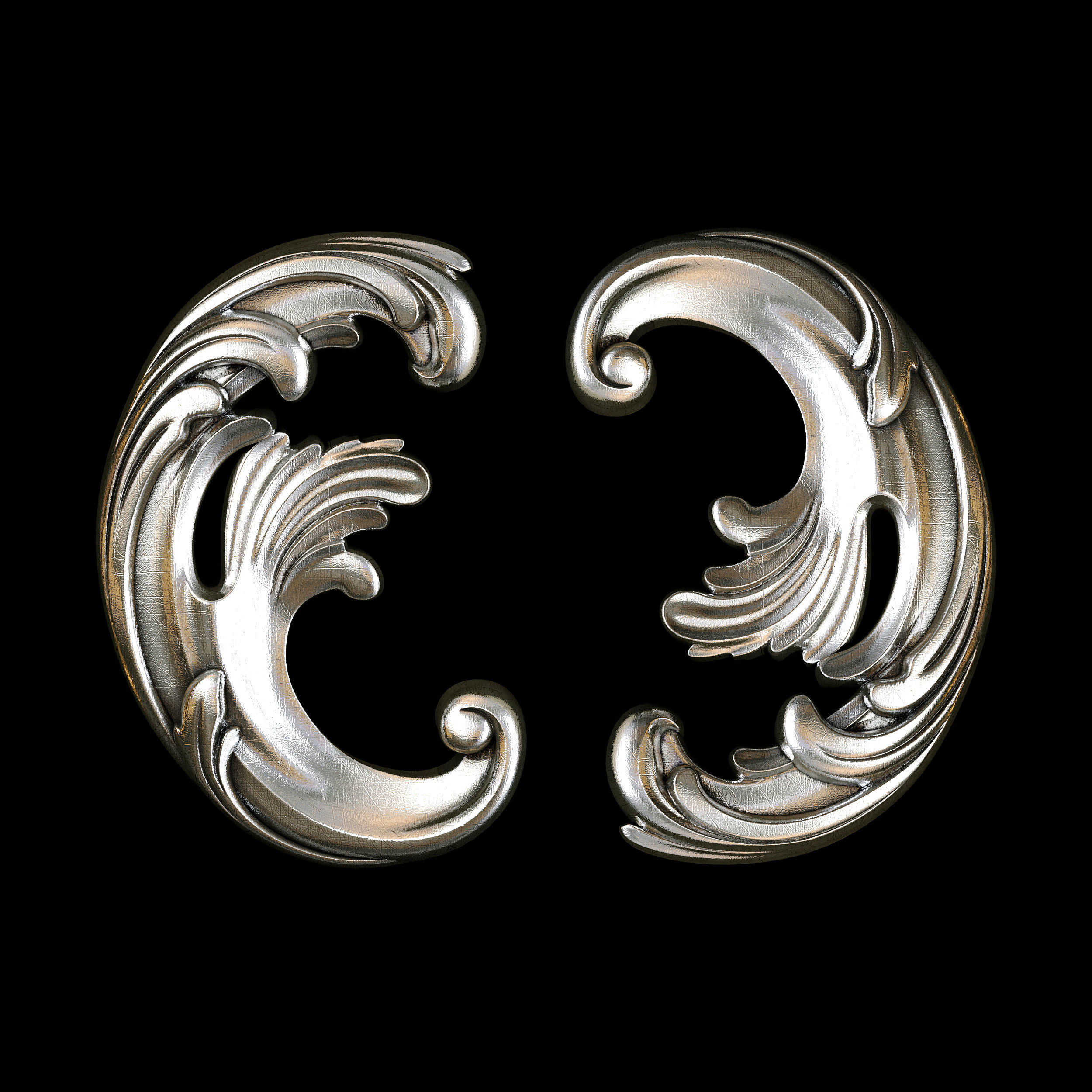 Classic carved 117 3D model_2