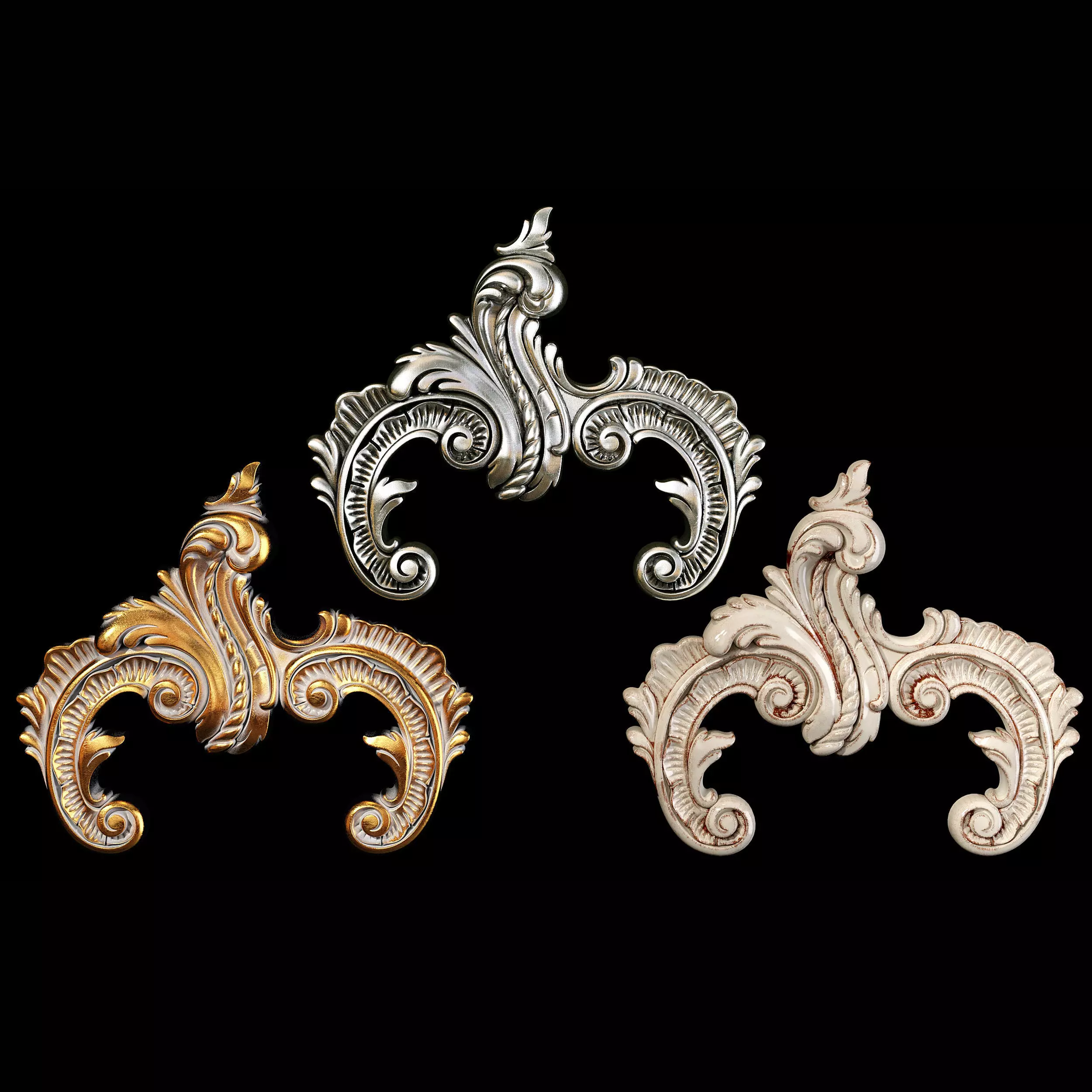 Classic carved 118 3D model_0