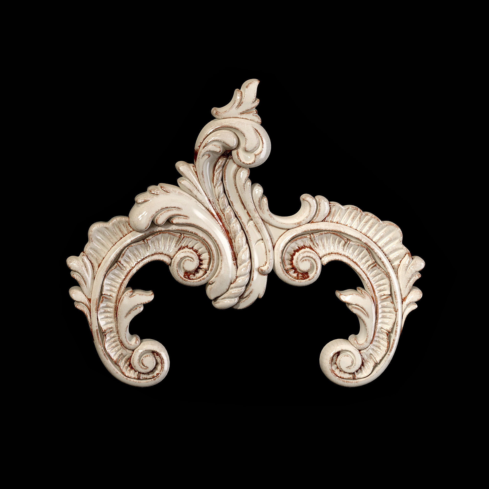 Classic carved 118 3D model_3