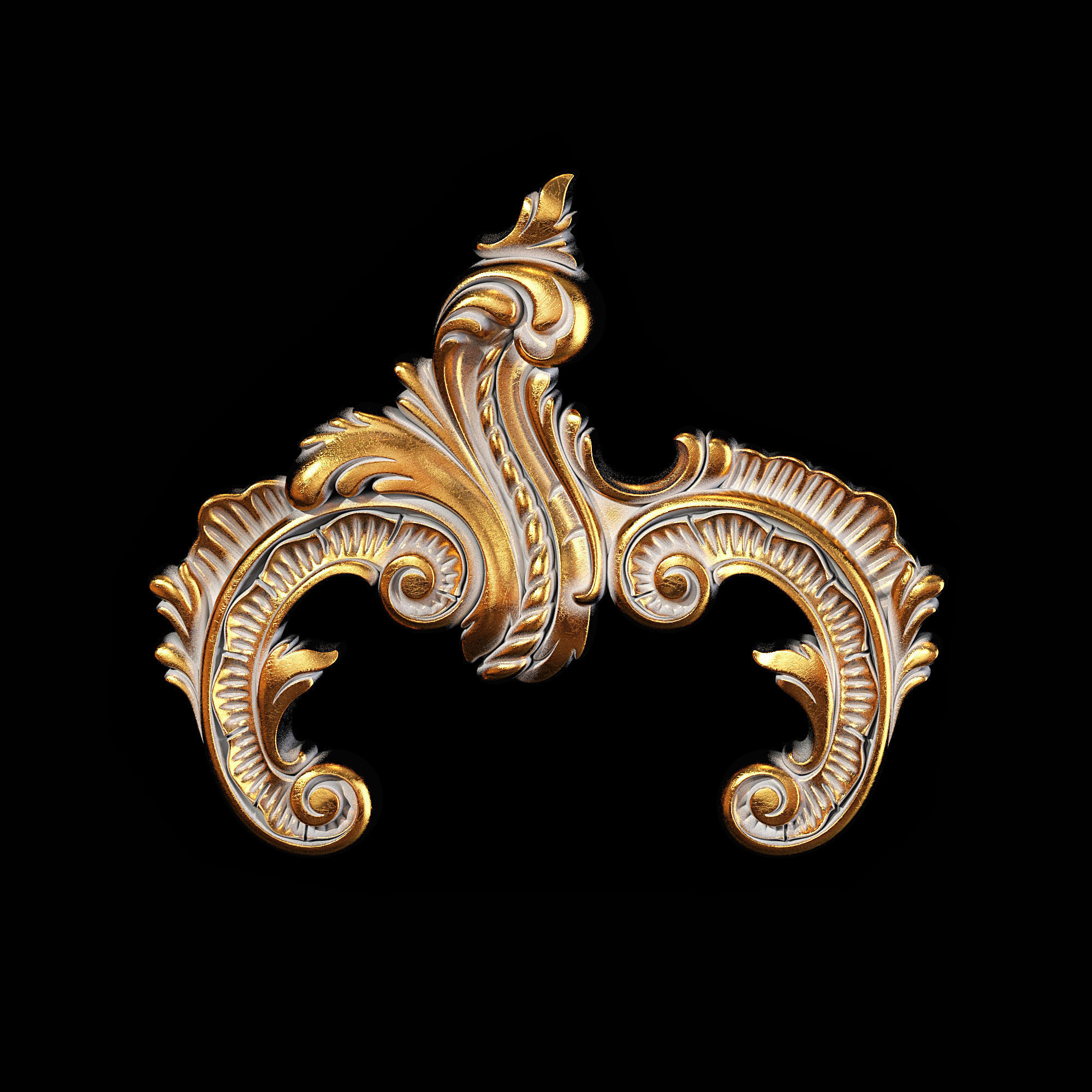 Classic carved 118 3D model_2