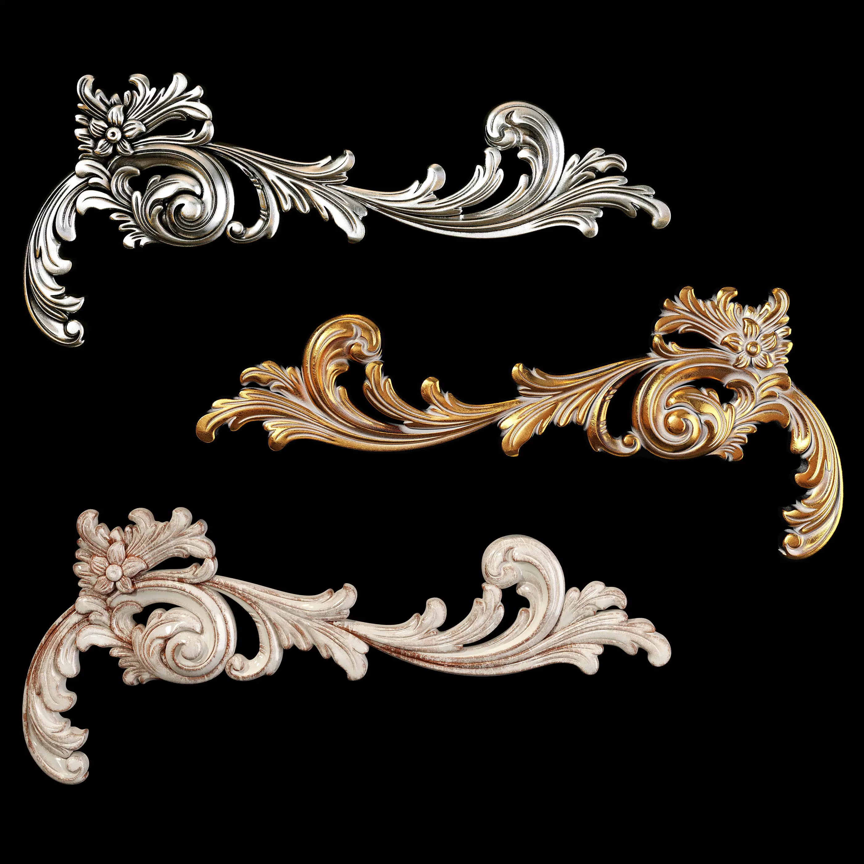 Classic carved 119 3D model