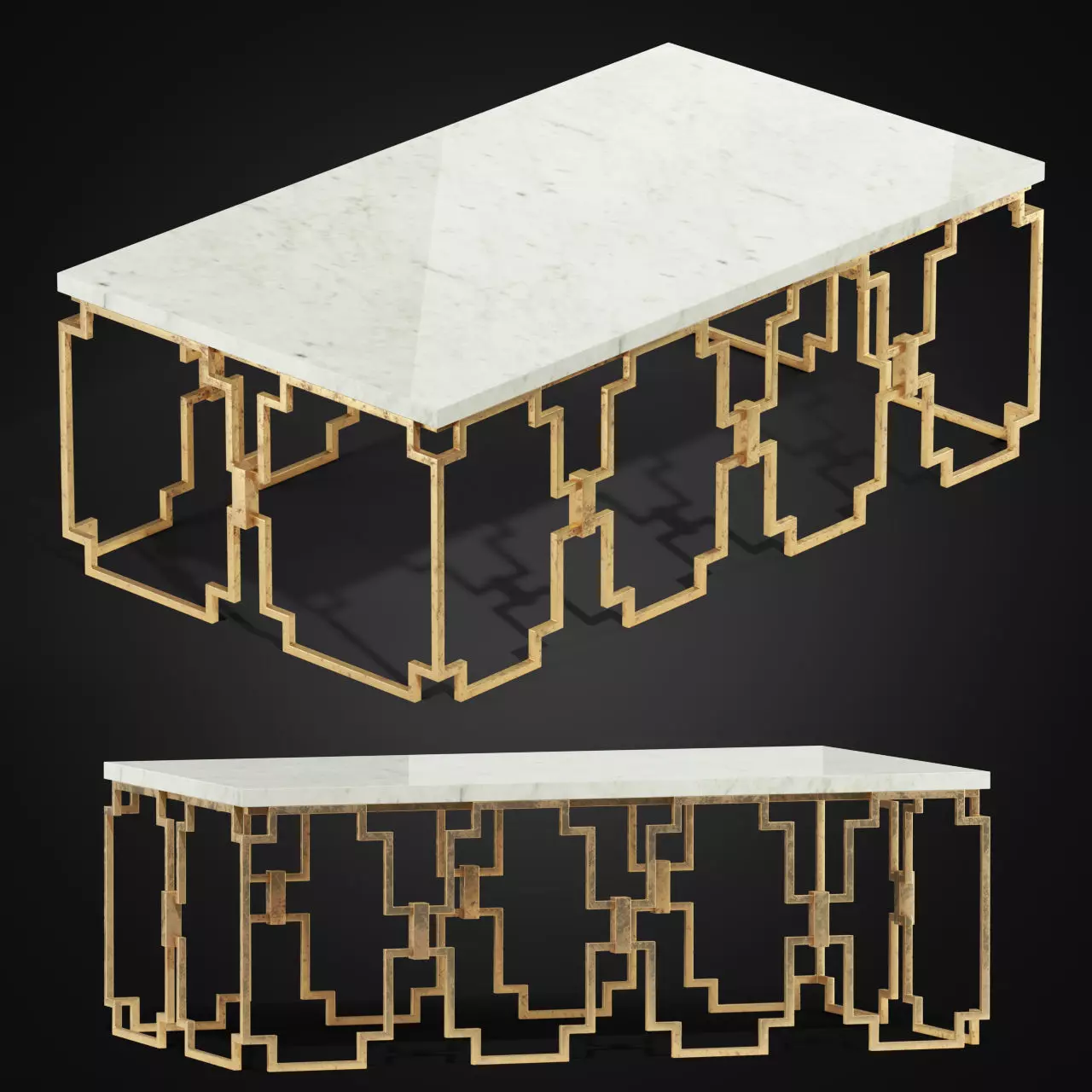 Evermore Rectangle Cocktail Table 3D model_0
