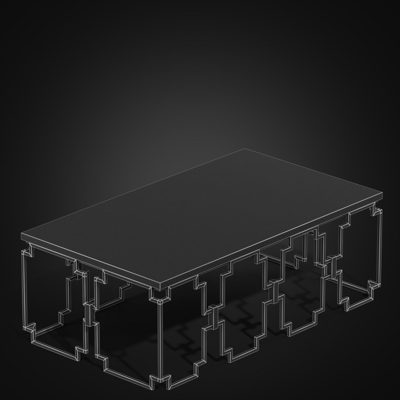 Evermore Rectangle Cocktail Table 3D model_4