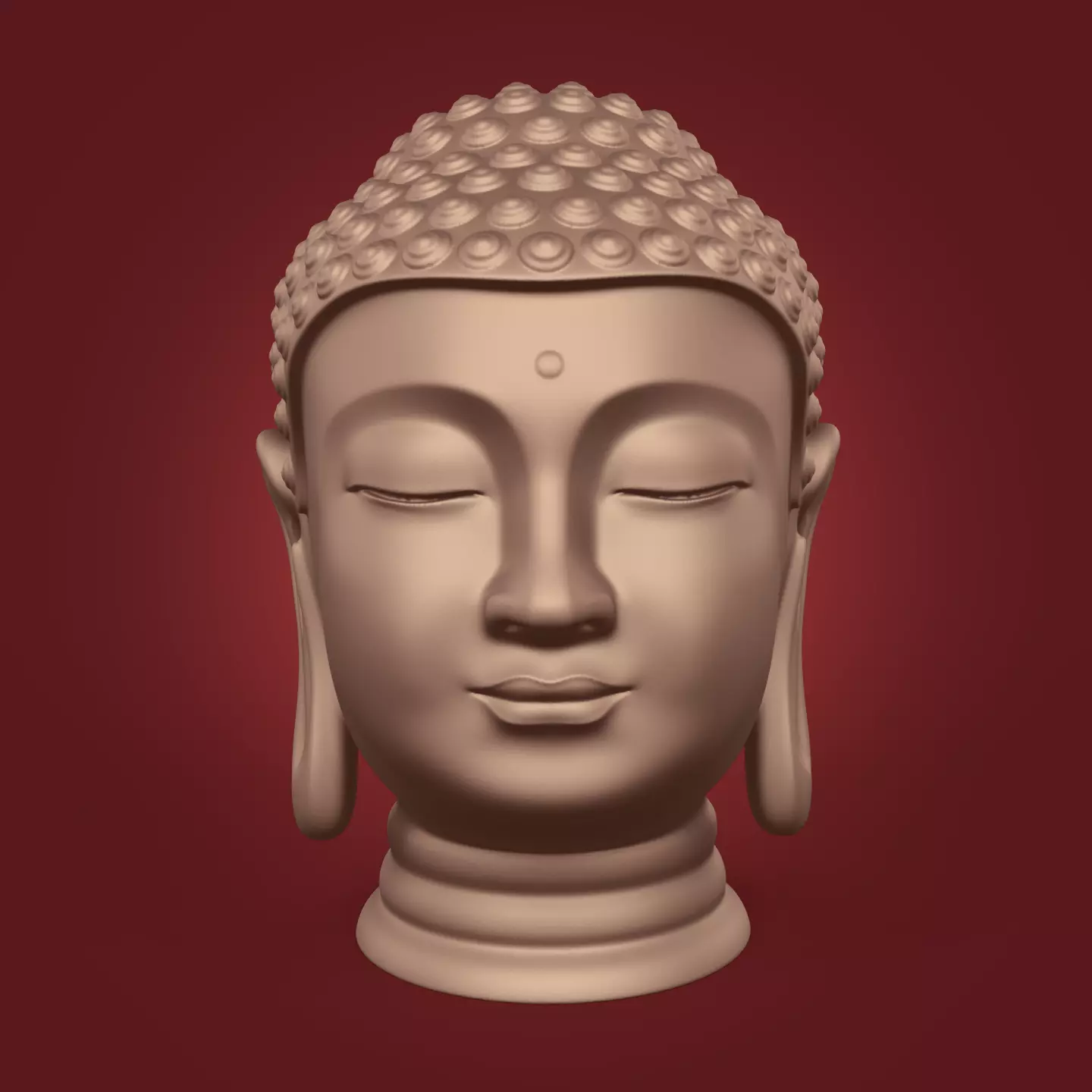 Buddha Bust -- Ready for 3D Printing 3D print model