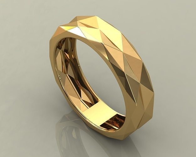 5 Facet Ring  sizes Free 3D print model