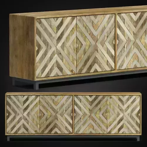 Four-Door Entertainment Console