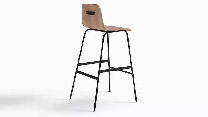 Lecture Bar Stool 3D model 3