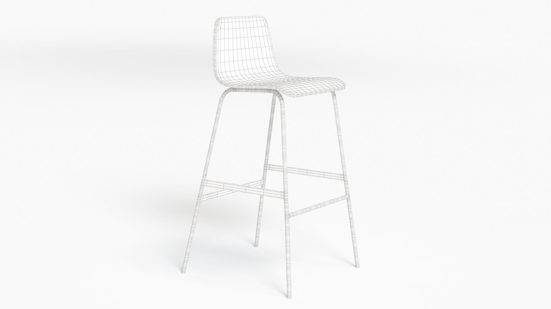 Lecture Bar Stool 3D model_10