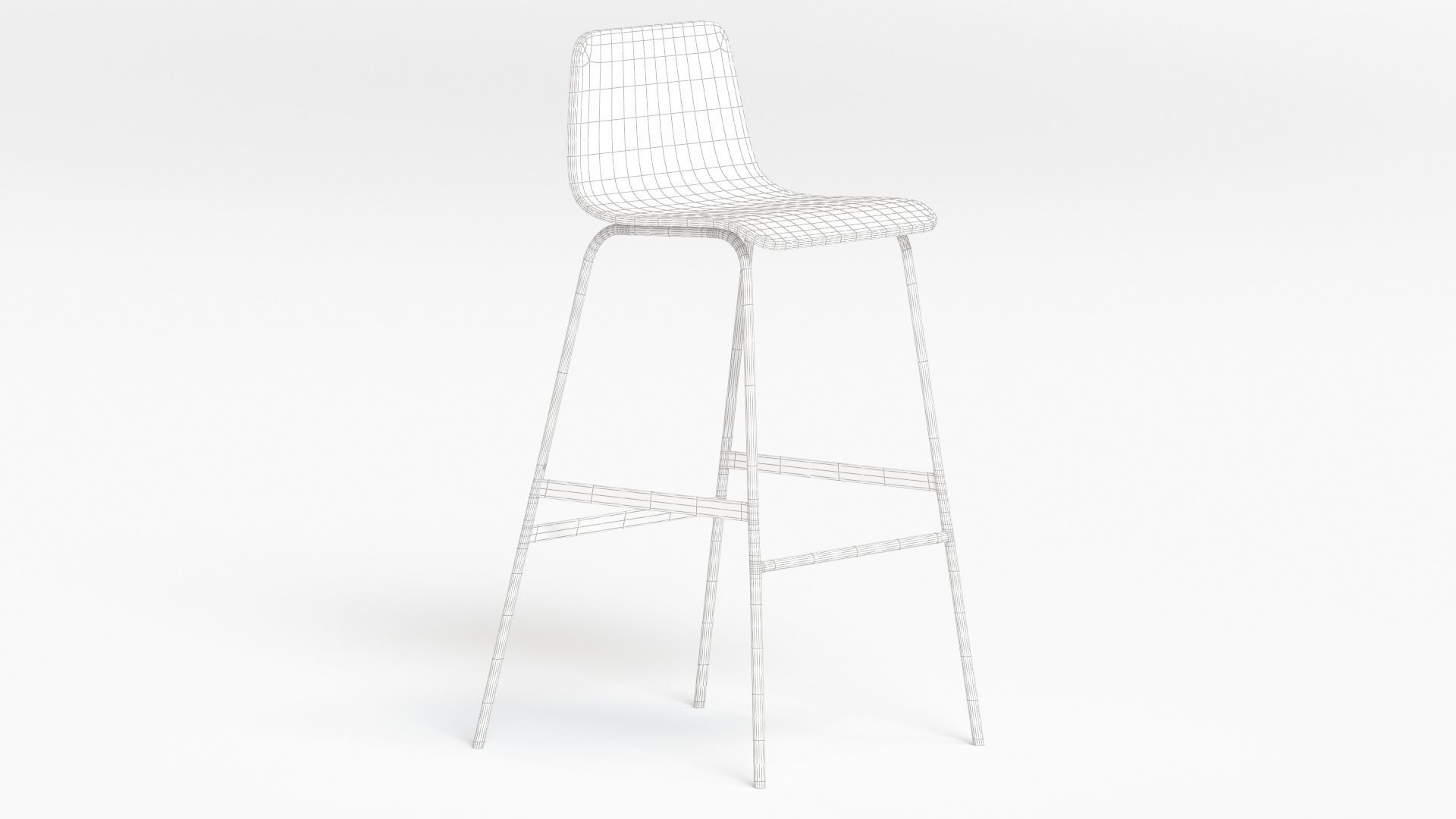 Lecture Bar Stool 3D model_13