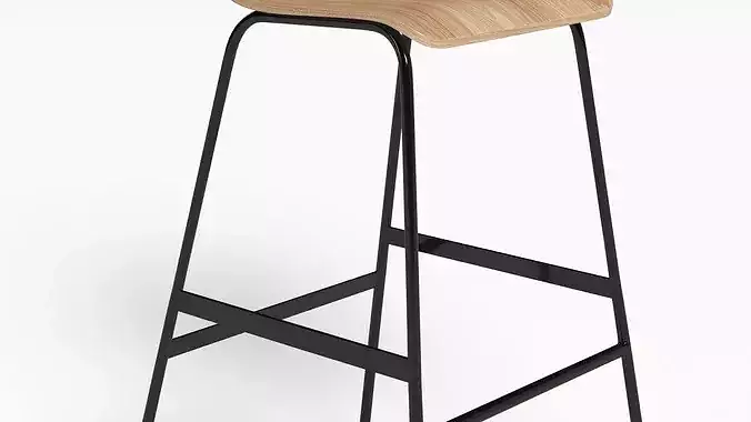 Lecture Bar Stool 3D model 5